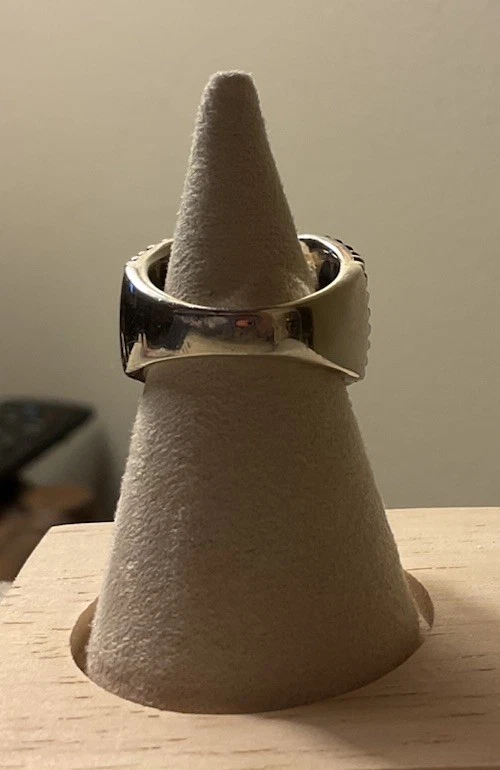 Anillo doblete Michael Dawkins 925 de ónix negro de ley talla 7 Foto 2 de 3