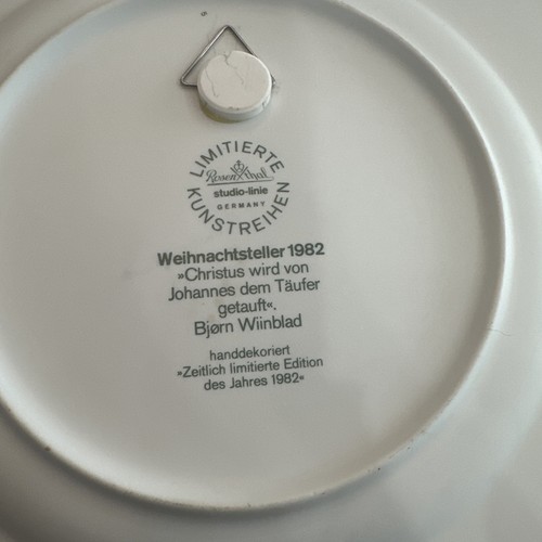 BJORN WIINBLAD ROSENTHAL WEIHNACHTSTELLER TELLER, JESUS SIGNIERT 1982 11” - Bild 5 von 5