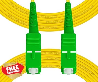 Fibergaga 10 ft OS2 SC/APC to SC/APC Fiber Patch Cable Simplex 9/125