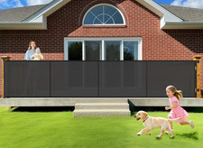 196 Inch Retractable Baby Gates Extra Wide, 41 Inch Reinforced Extra Tall Gate f