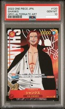 Alternate Art Shanks One Piece 2002 OP01 Romance Dawn SEC #120 Japanese PSA 10