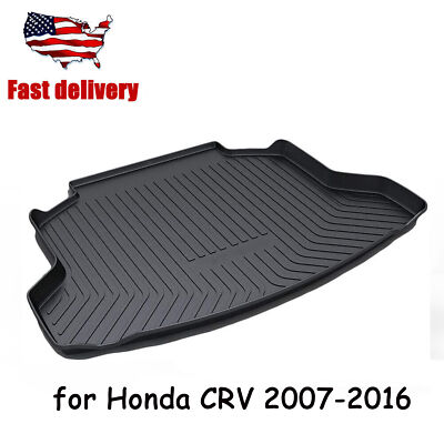 Rear Trunk Cargo Liner Floor Cover Mat Carpet Black for Honda CRV 2007-2016