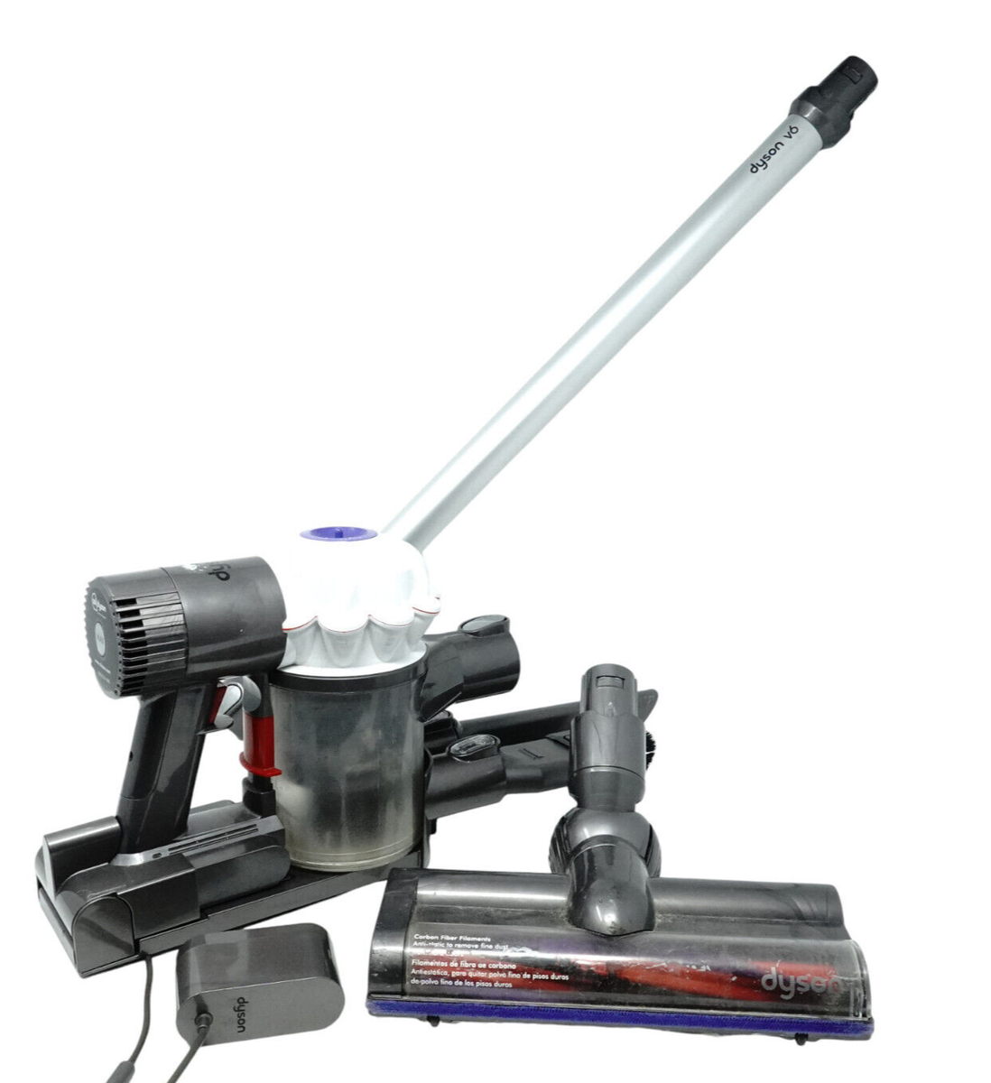 ダイソン　Dyson v6 Complete Dyson V6 Cordless Stick Vacuum *Missing a part/Lid wont
