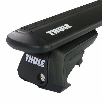 Barres De Toit Thule WingBar Edge Aluminium Noir Pour Porsche Macan (2014-2022) Avec Clés
