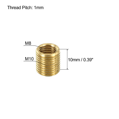 5 Vis De Réduction M10 à M8 - 20mm Long, Adaptateur Avec Joint, Par Uxcell (neuf)