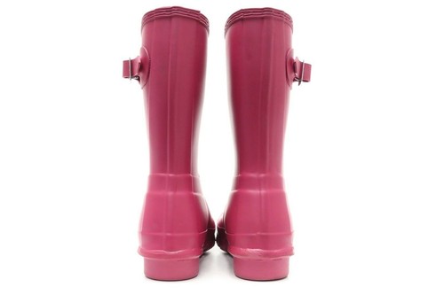 Hunter Original Womens Raspberry Pink Rubber Pull On Mid Calf Rain Boots Size 5 - Picture 5 of 6