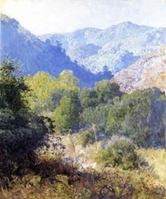 Oil painting Guy_Rose-View_in_the_San_Gabriel_Mountains landscape handmade art