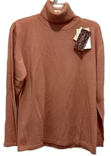 NEW WITH TAGS Field Manor Pink Turtleneck Cashmere Sweater Size Large