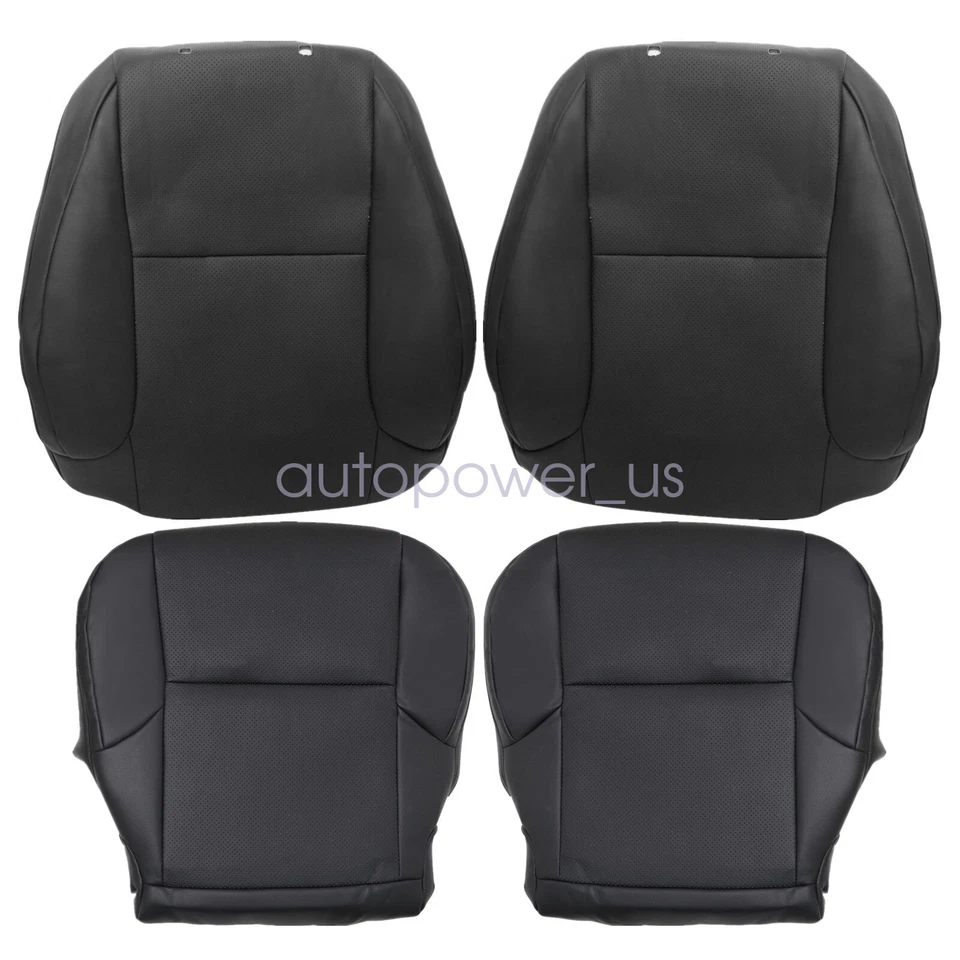 For Lexus GX460 2010-2017 Front Bottom Top Leather Seat Cover Perforated Black — 第 2/4 张图片
