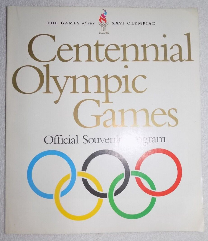 XTRA RARE CENTENNIAL OLYMPIC GAMES OFFICIAL SOUVENIR PROGRAM IN ATLANTA, GA