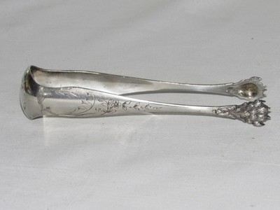 BELLE PINCE A Sucre Ancienne En Argent Massif Poincon Minerve 1Er Titre