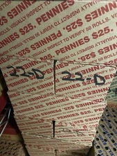 2022-d Uncirculated Unopened $25 Pennies Bank Box containing 50 rolls.  2 Boxes
