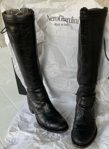 NERO GIARDINI Stivali da donna con tacco, pelle nera | A909550D