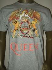 Men's Large Queen Freddie Mercury Phoenix Lion Crown 80's Music Rock Band Shirt