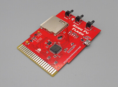 Kung Fu Flash Rot . Cartridge / Steckmodul  für Commodore 64 / 128 .