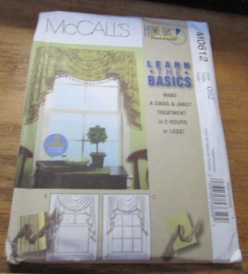 McCalls Home Decor M0612 Uncut FF Sag Jabot Learn the Basics