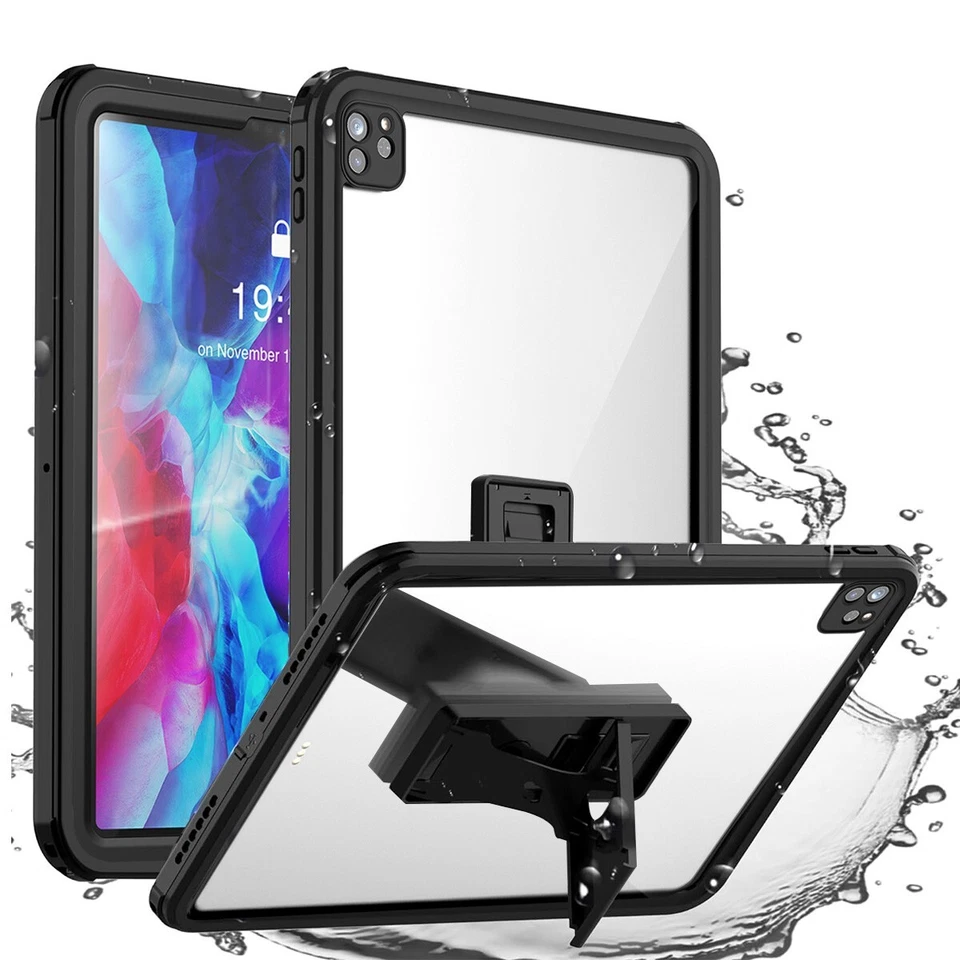 For iPad Pro 4th Gen 12.9 2020 Case Waterproof Shockproof Heavy Duty Stand Cover - Image 2 of 4