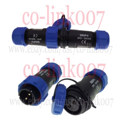 WEIPU IP68 SP21 2 3 4 5 6 7 9 12 15pin Aviation Plug-Socket Waterproof Connector