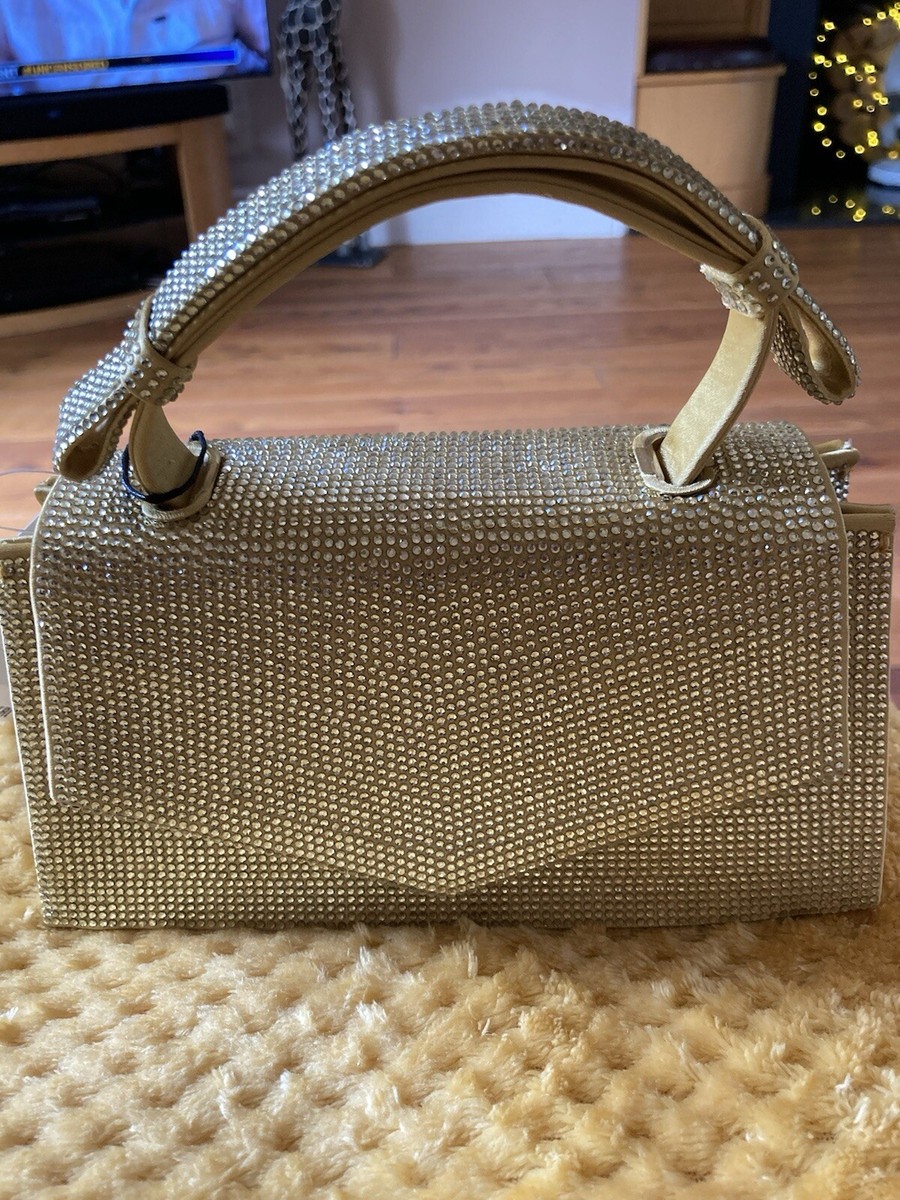 Zara Mini City Bag Zara Studded Tote ZARA GOLD RHINESTONE MINI