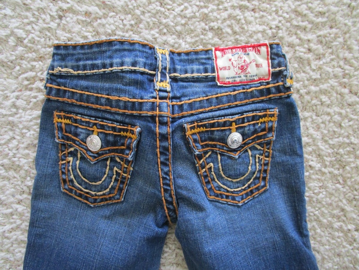 True Religion JULIE SUPER T 紫　白太ステッチ２６ Big T & Super T Stitch