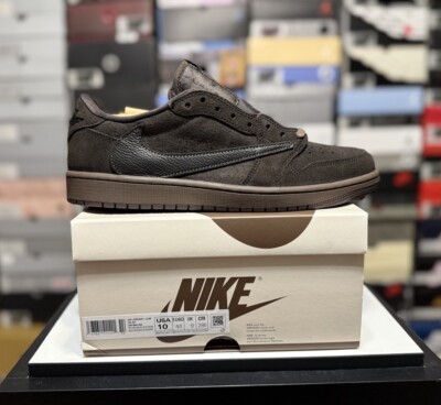 Size 10 - Jordan 1 x Travis Scott Low OG Velvet Brown New Nike Deadstock TS