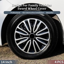 4pcs 14 Inch Wheel Covers For Iron Rim Hubcaps Set Of 4 Full Rim Covers Sword