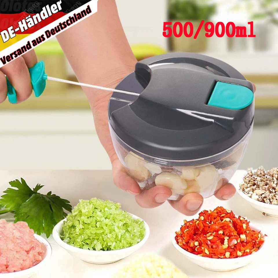 Zerkleinerer Gemüseschneider Universal Obst Fleisch Nüsse Manuell Zwiebelhacker~ - Bild 3 von 4