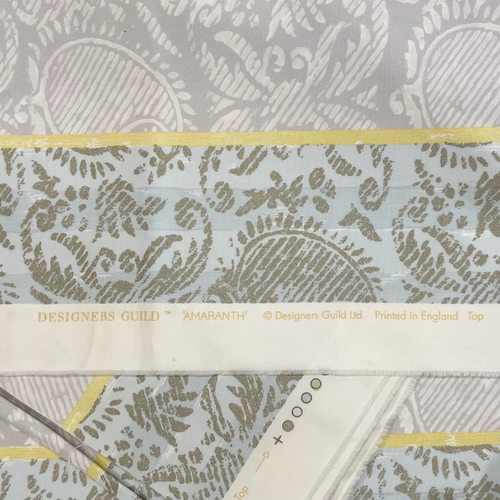 DESIGNER’S GUILD Printed Cotton AMARANTH Pattern 3.6M Squared - Picture 3 of 5