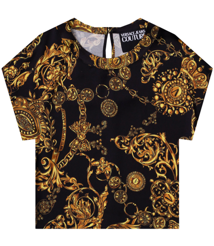 Versace Jeans Couture Patterned Baroque Top Blouse Shirt Iconic New Hot L - Picture 10 of 15