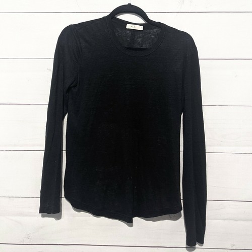 A.L.C. Linen Long Sleeve Open Back Tee 