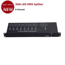 8CH DMX512 Signal Amplifier 30W LED DMX Splitter for Stage Light Control