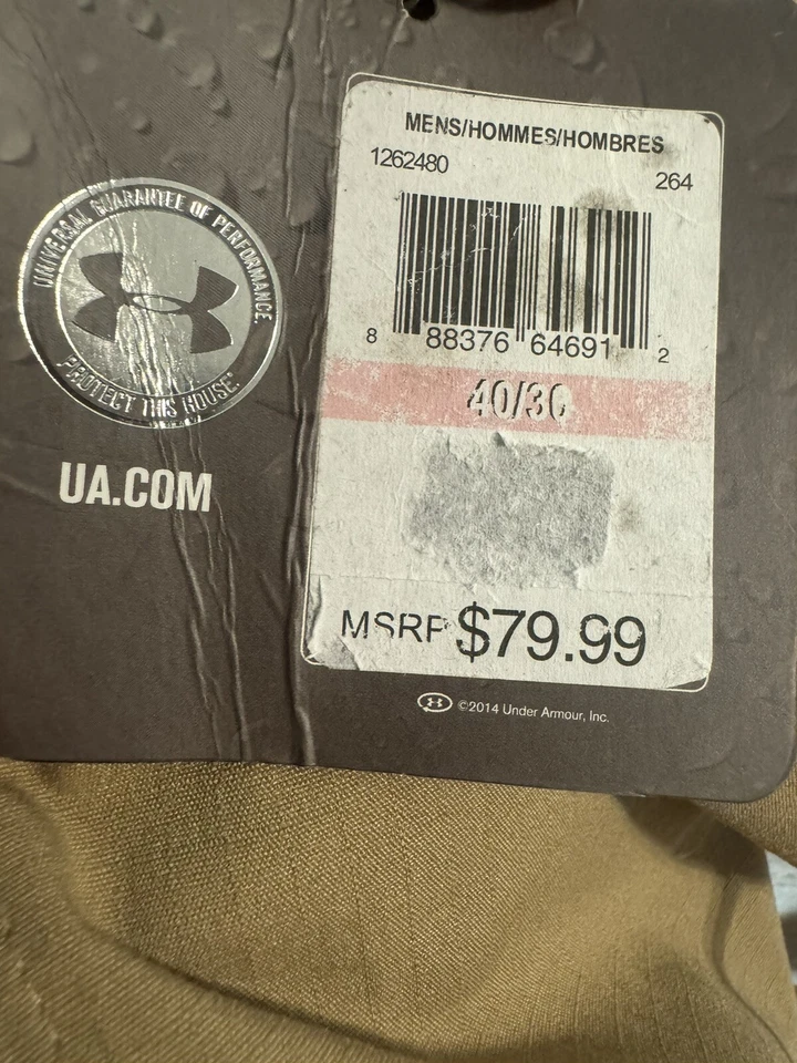 Under Armour 1262480 Men's UA Storm Covert Tactical Polyester Pants SZ 40W / 32 - Image 2 of 4