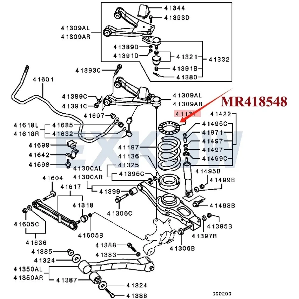 2X Rear SUSP Spring Upper Rubber Pad for Mitsubishi Pajero 2000-2020 MR418548 - Image 2 of 4
