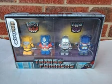 FP Little People Collector Transformers Optimus, Bumblebee, Megatron, Soundwave