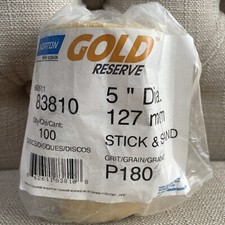 Norton 66261183810 5" Gold Reserve No-Fil AO Paper PSA Discs Roll P180