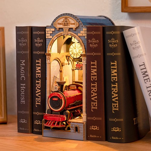 Robotime 3D rompecabezas de madera kit hágalo usted mismo rincón de libros modelos de madera kits juguetes para niños - Imagen 6 de 12