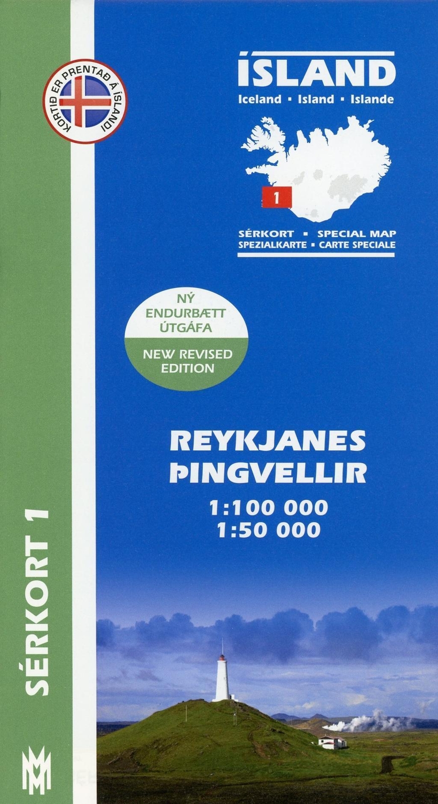 Thumbnail - Island Serkort 01 Reykjanes - Pingvellir 1 : 100 000 / 1 : 50 000