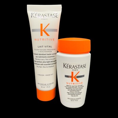 Kerastase Nutritive Lait Vital Shampoo And Conditioner 1oz 30ml TRAVEL SIZE