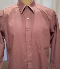 Chaps shirt mens long sleeve button front purple houndstooth size Medium