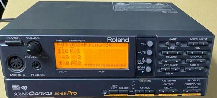 Roland SC-88Pro Sound Canvas General MIDI Sound Generator Used