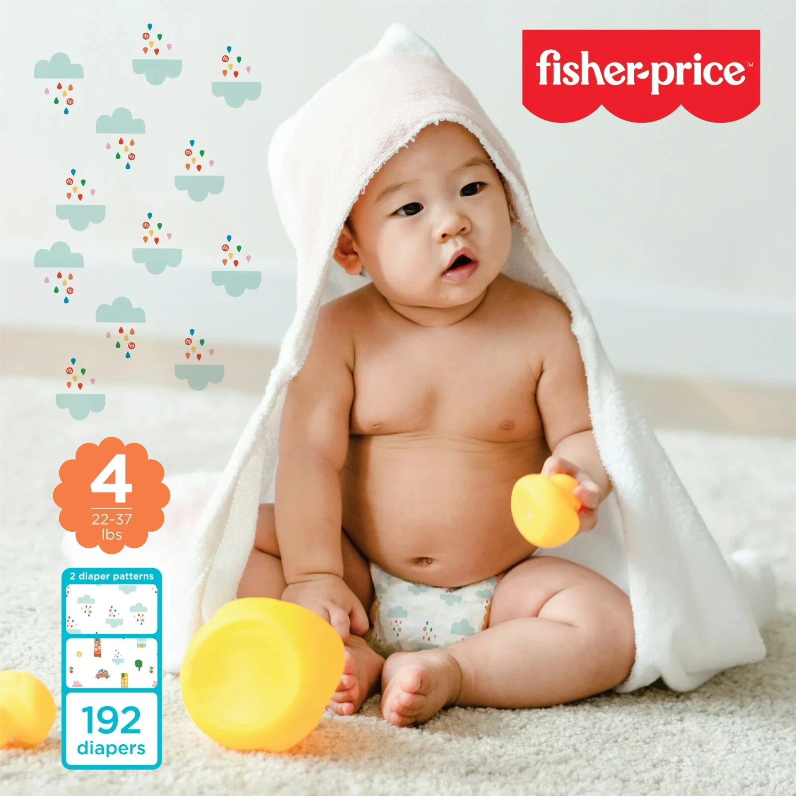 new Fisher-Price Size 4 Diapers for Infants, 192 PC Ct sealed LARGE BOX
Opens in a new window or tab