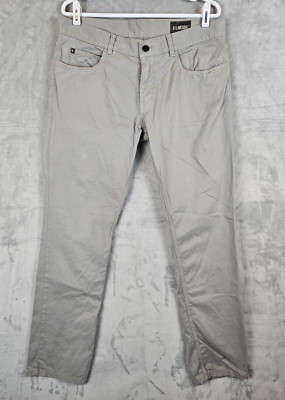 Linksoul Crosby Pants Mens 35x30.5 Gray 5 Pocket Twill Stretch Chino