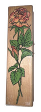 Hero Arts Long Stem Rose Flower Blooms Garden Wooden Rubber Stamp