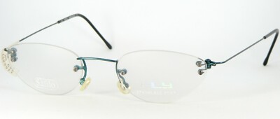 Safilo FLY 15 FLEX 7BT TEAL EYEGLASSES GLASSES RIMLESS 50-20-140mm Italy
