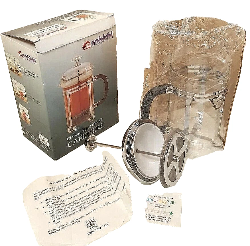 SABICHI Cafetier 80ml Chrome Plated 800 ml PYREX Coffee Maker Genuine