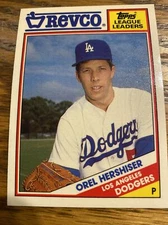 1988 Topps Revco Orel Hershiser League Leaders #12 Los Angeles Dodgers