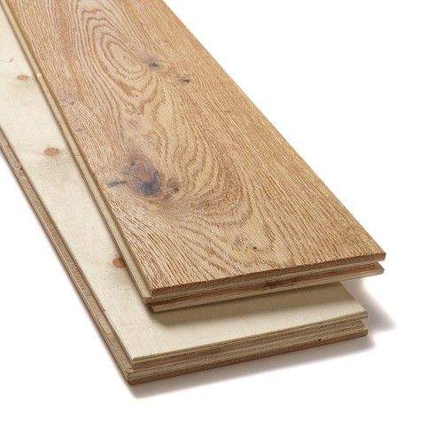 Windsor Engineered Oak Flooring - Natural - Handscraped & Deep Brushed - Sample - Picture 6 of 6
