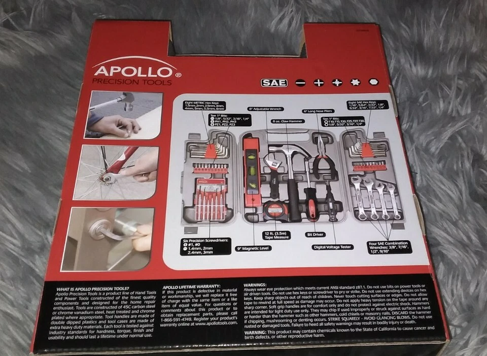 Home Tool Kit (53-Piece) by Apollo - Image 2 of 4