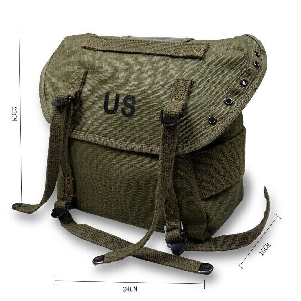 Sac Messager Militaire Style Vietnam M1961 - Toile 900D Imperméable - 22x24x15 Cm - Neuf
