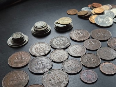 VINTAGE GEMISCHTE SÜDAFRIKA MÜNZSAMMLUNG ~100 GRAMM SILBER. SEHR SCHÖN